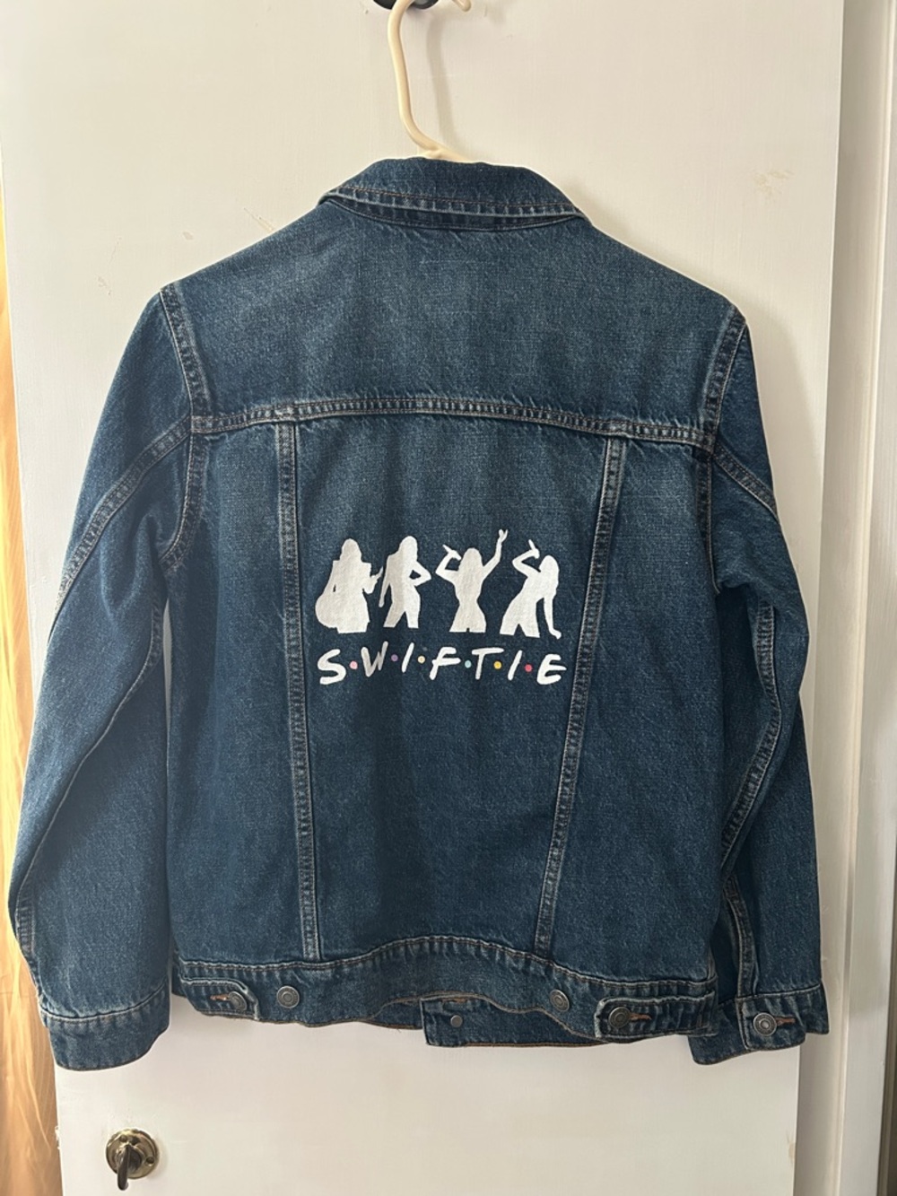 New W/O Old Navy Kids XL, Custom Taylor Swift Dark Blue Denim Jacket
